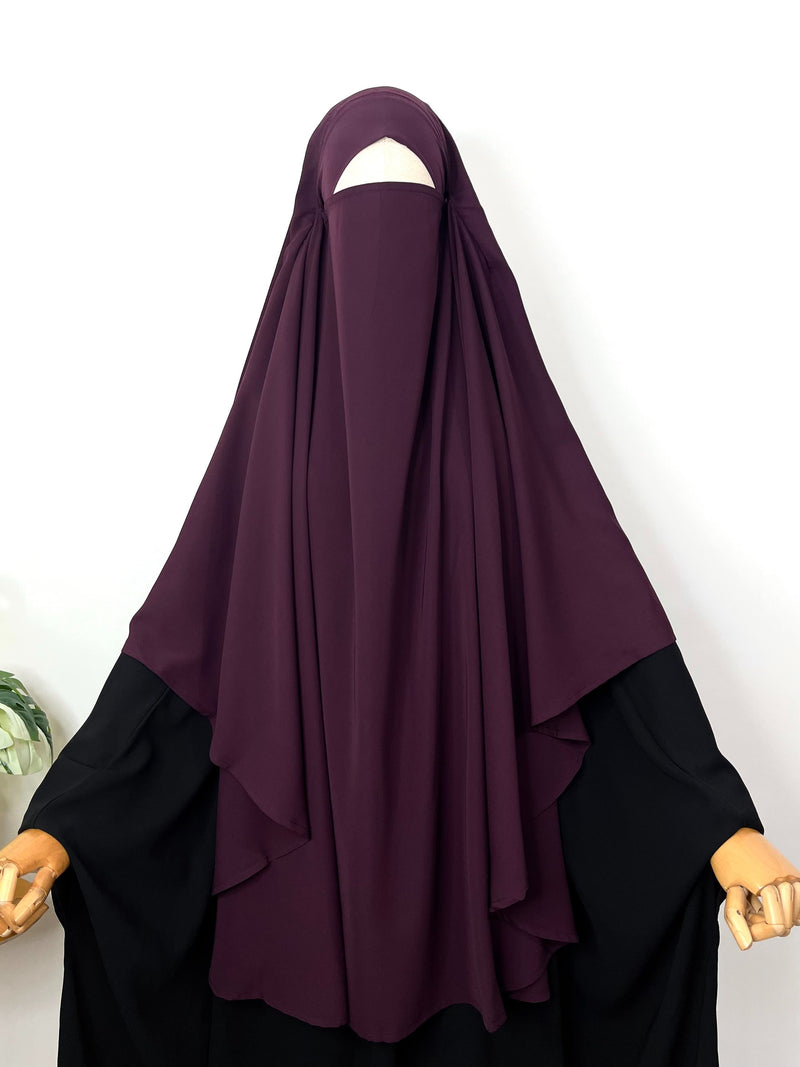 Plum Round khimar