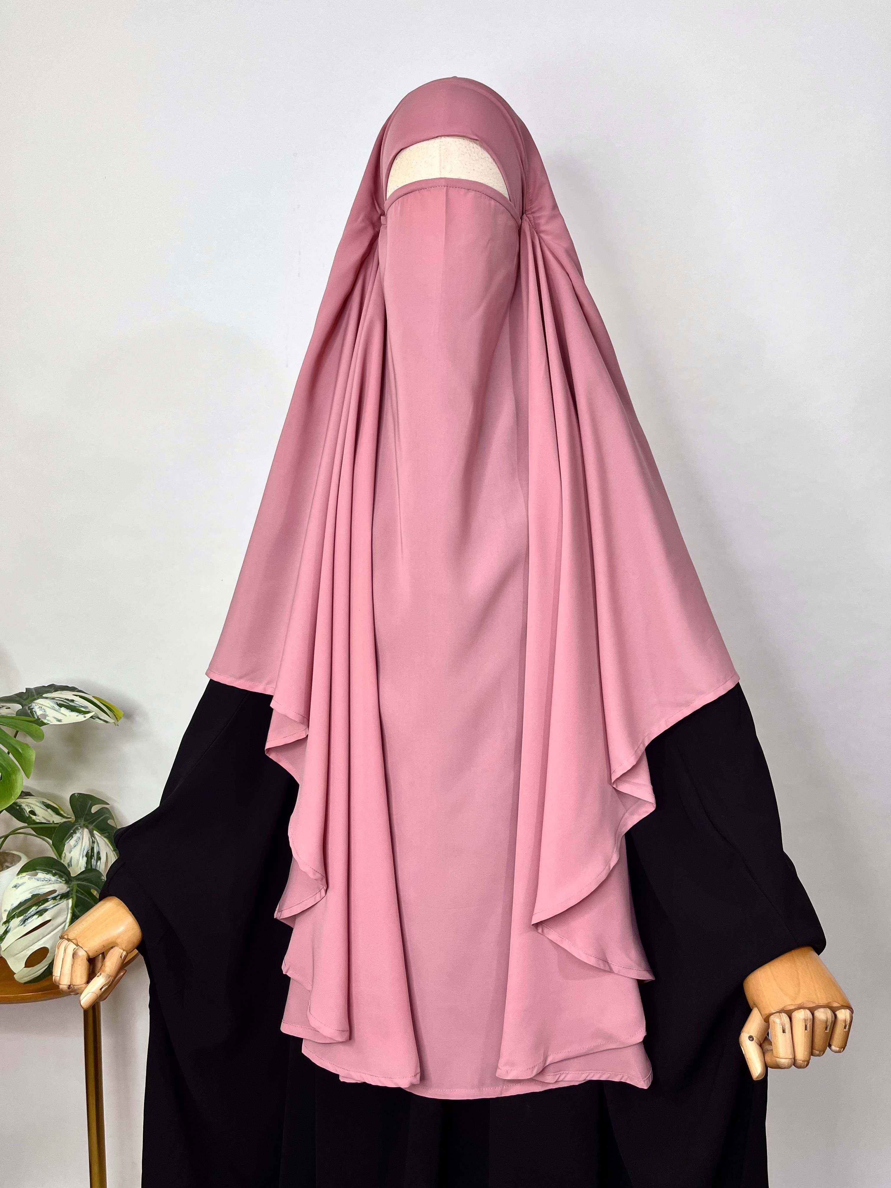 Pink Round khimar