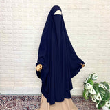 Navy Blue Awrah Khimar