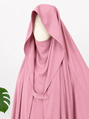 Pastel Pink Saudi Jilbab