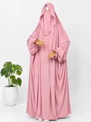 Pastel Pink Saudi Jilbab