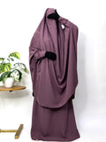 Dusty Mauve Two Pc Jilbab With Skirt