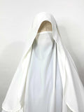 White Flap Diamond Khimar
