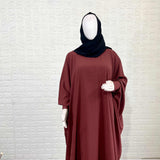 Pecan Kaftan Abaya With Cuff Buttons