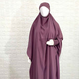 Dusty Mauve Jilbab With Smocked Sleeves