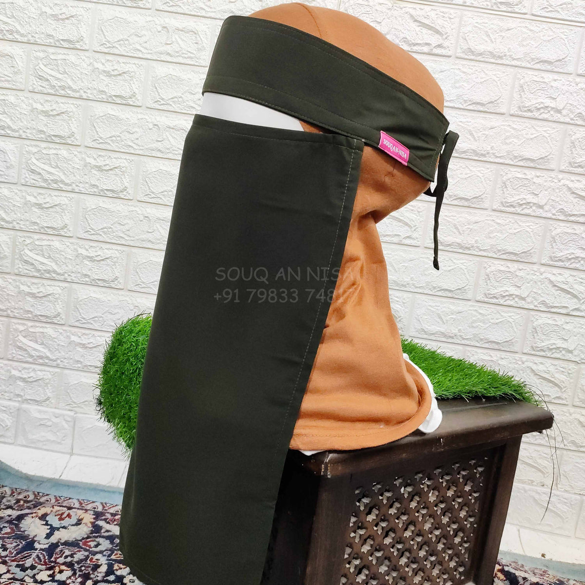 Olive Single Layer Niqab