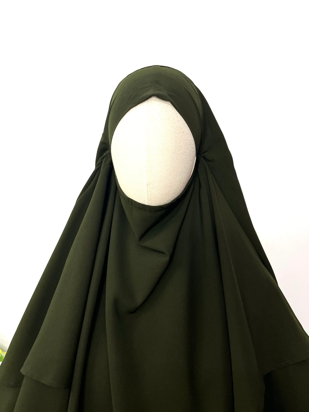 Olive Two Layers Diamond Khimar