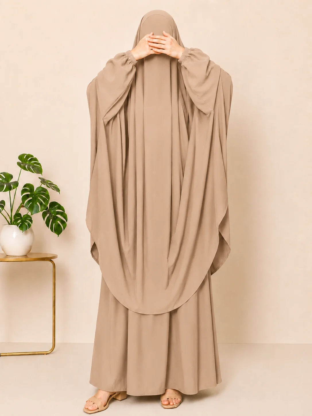 Beige Two Pc Jilbab