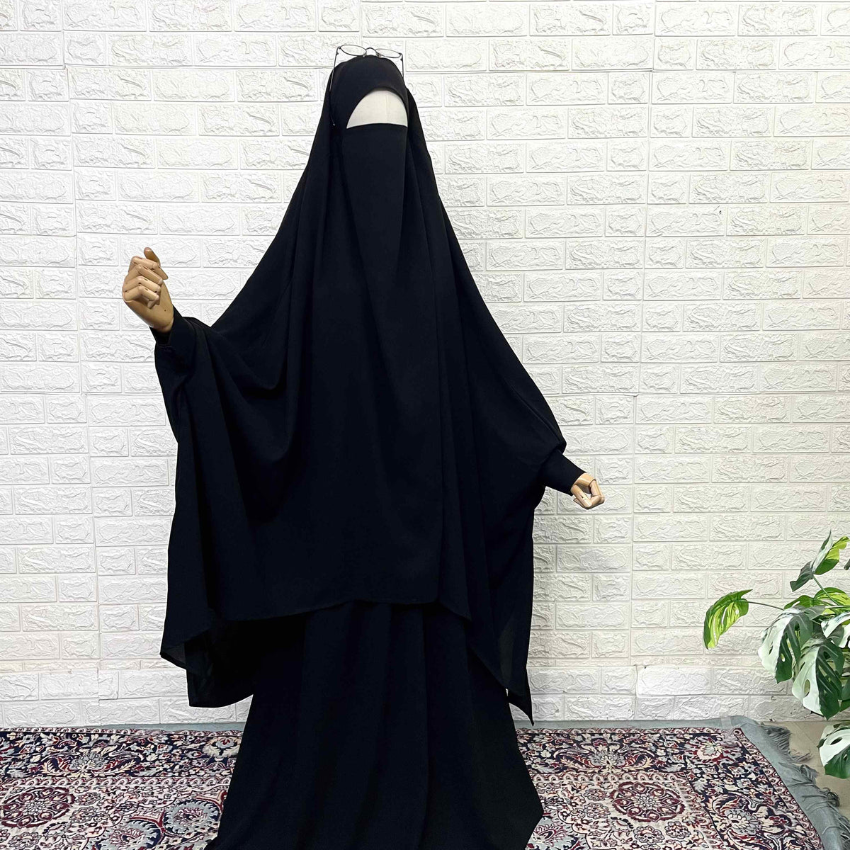 Black Butterfly Two Pc Jilbab Set