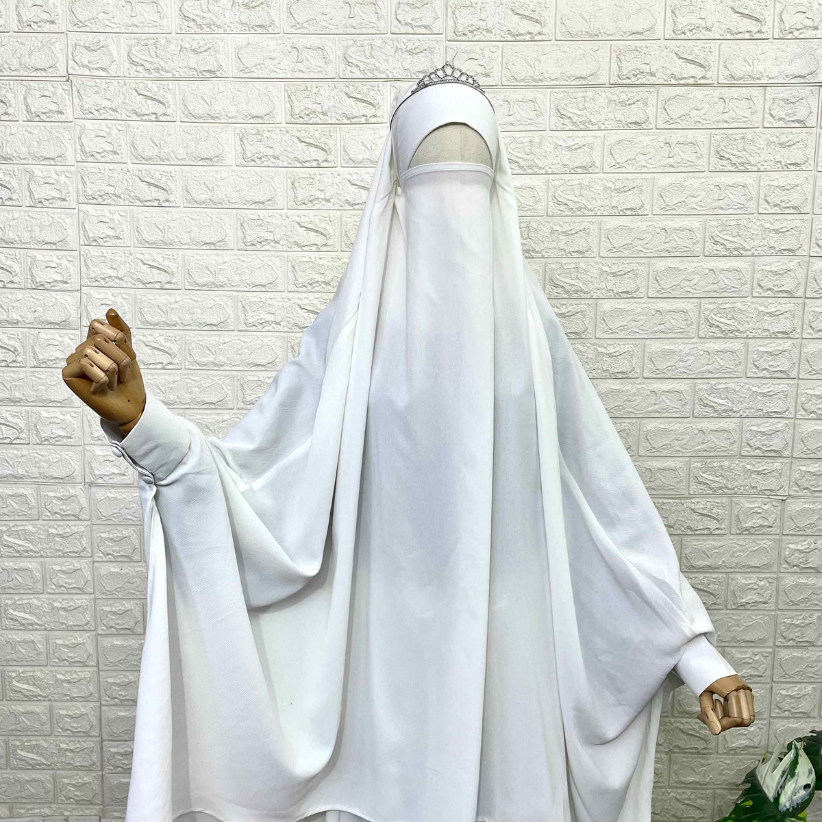 White Butterfly Two Pc Jilbab Set