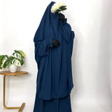 Two Pc Jilbab With Flower Sleeves