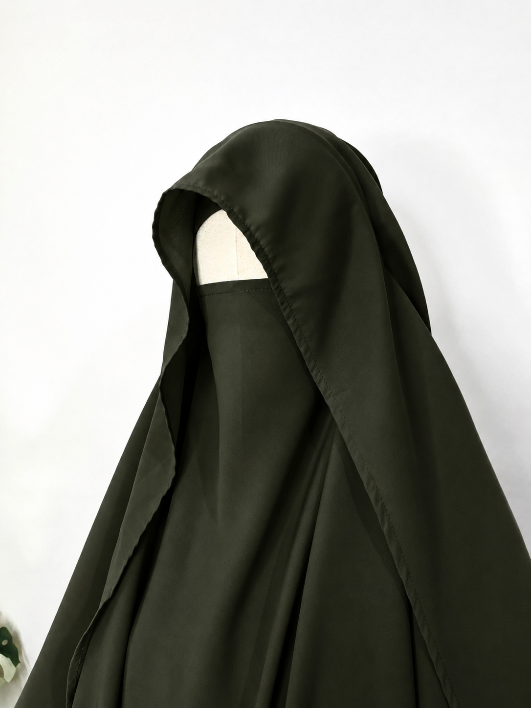Olive Flap Round Khimar