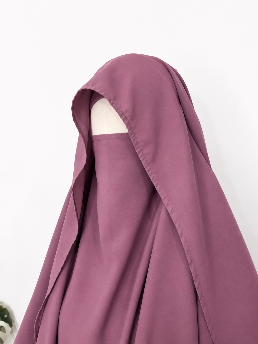 Dusty Mauve Flap Round Khimar