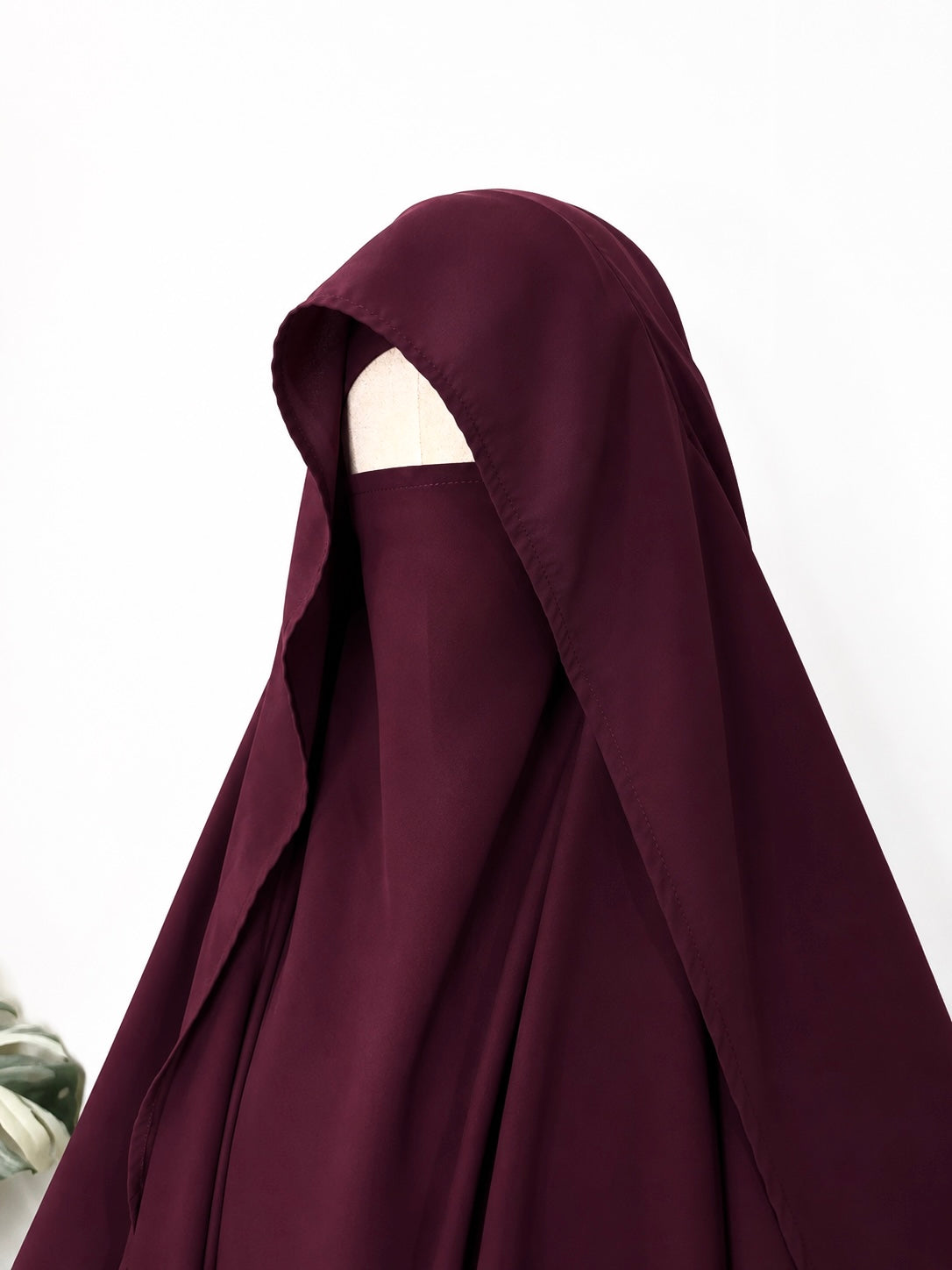 Maroon Flap Round Khimar