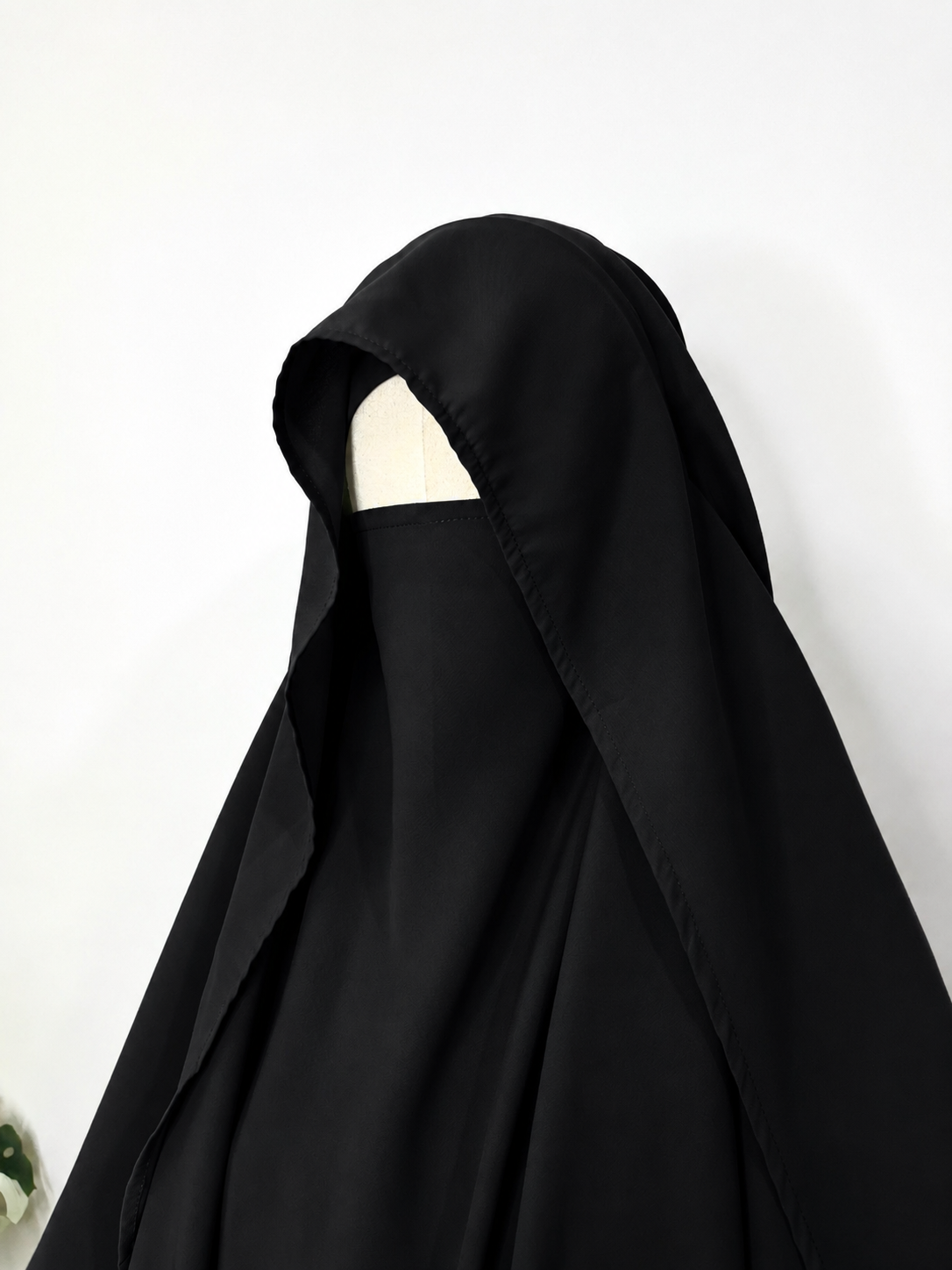 Black Flap Round Khimar