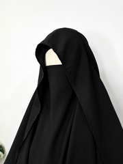 Black Flap Round Khimar