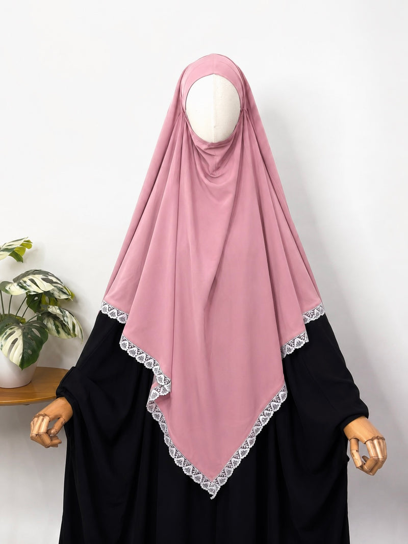 Diamond Khimar With Lace
