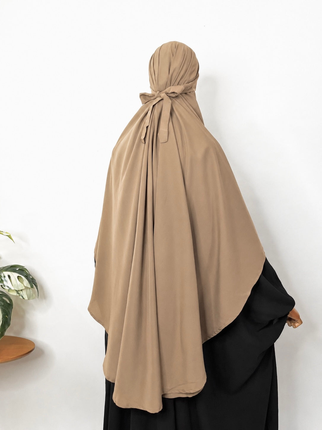 Beige Round Khimar