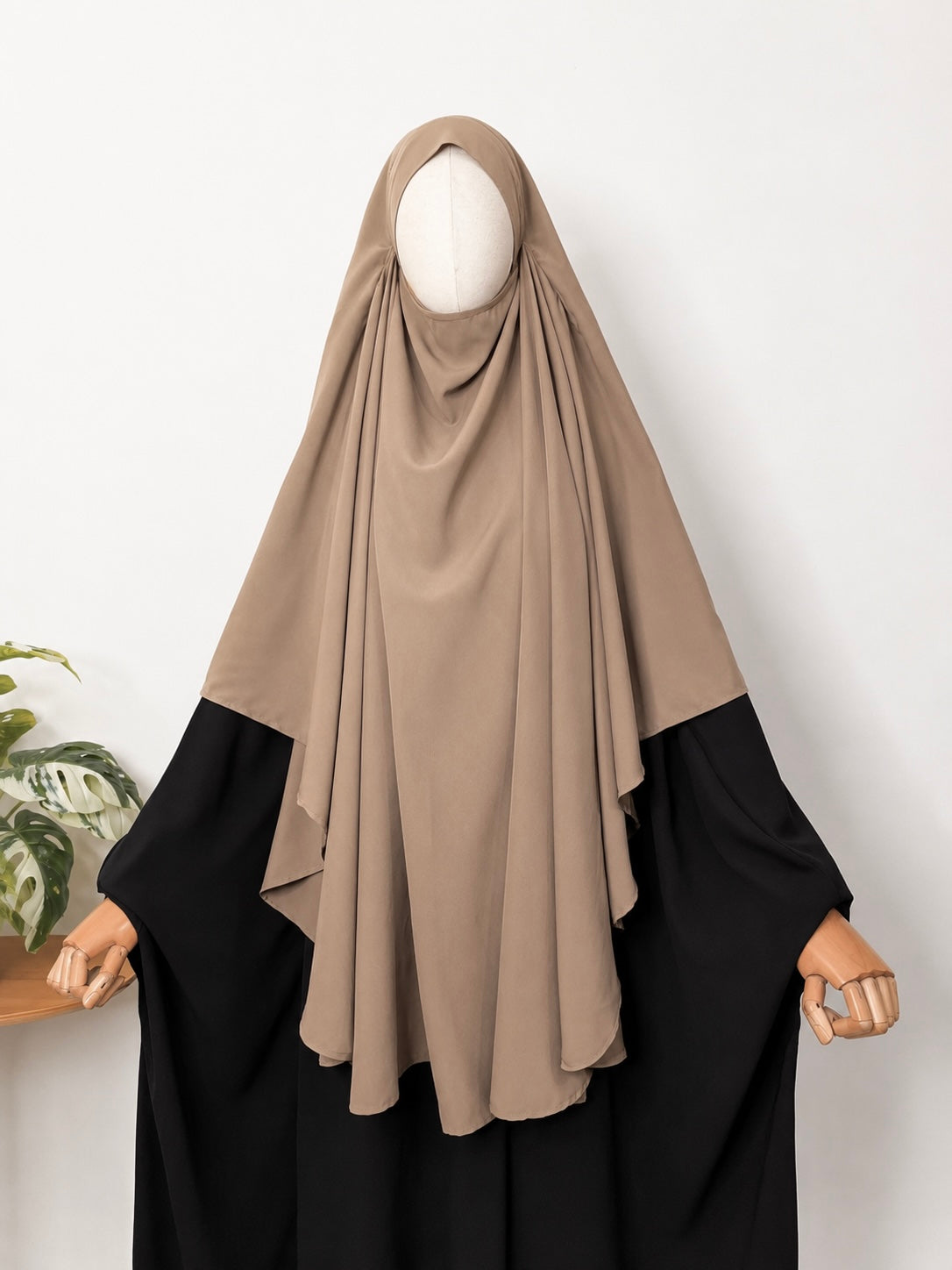 Beige Round Khimar