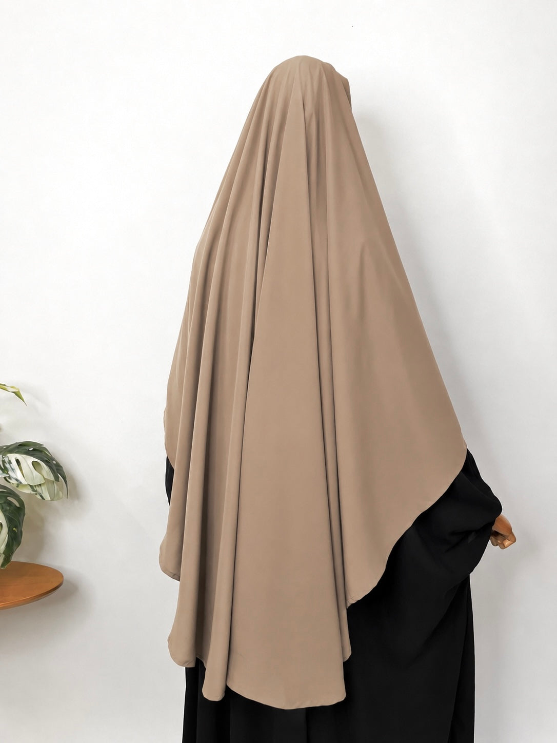 Beige Round Khimar