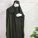 Olive Two Pc Jilbab With Skirt