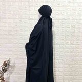 Black Solid Prayer Jilbab
