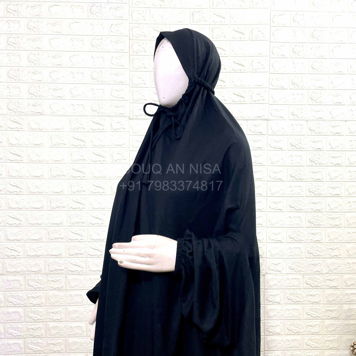 Solid Black Khimar