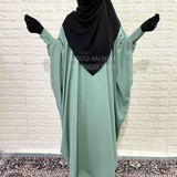 Emerald Kaftan Abaya With Cuff Buttons