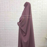 Dusty Mauve Jilbab With Plain Sleeves