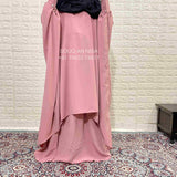 Pastel Pink Butterfly Abaya