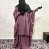 Dusty Mauve Butterfly Abaya