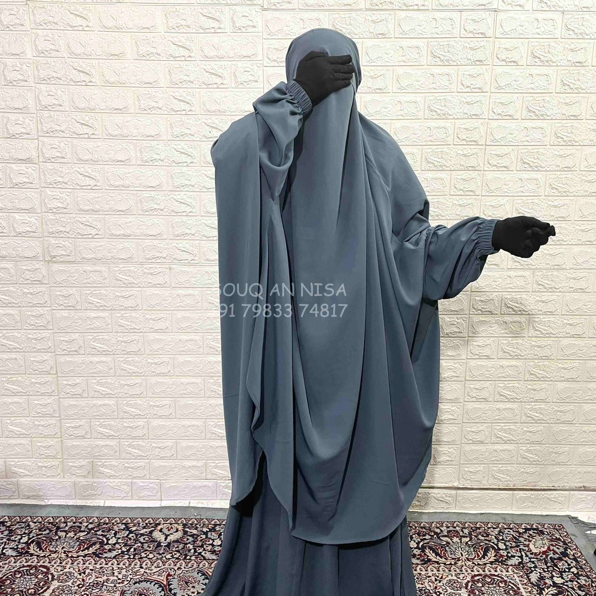 Grey Two Pc Jilbab