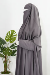 Lavender Jilbab With Plain Sleeves