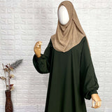 Basic Abaya With Elastic Sleeves
