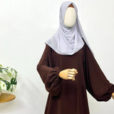 Brown basic abaya with baggy sleeves