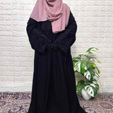 Black Tie Strings Abaya