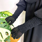 Basic Abaya With Smocking Sleeves