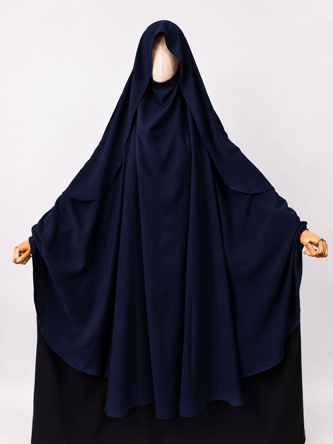 Navy Blue Awrah Khimar With Flap