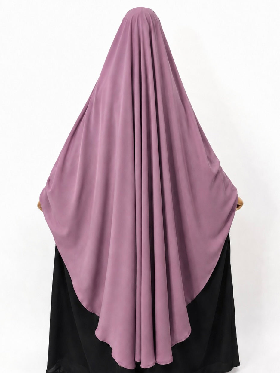 Dusty Mauve Awrah Khimar With Flap