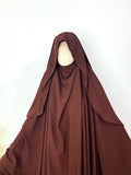 Brown Awrah Khimar With Flap