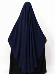 Navy Blue Awrah Khimar With Flap