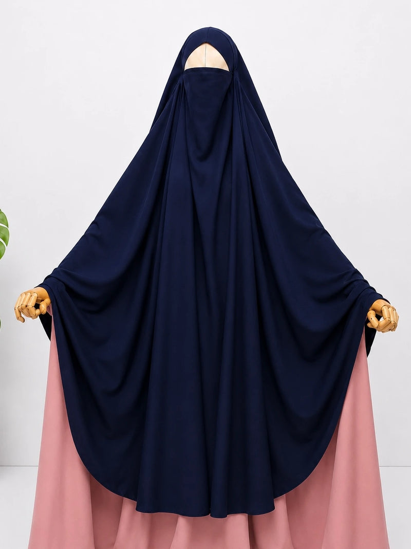 Navy Blue Awrah Khimar
