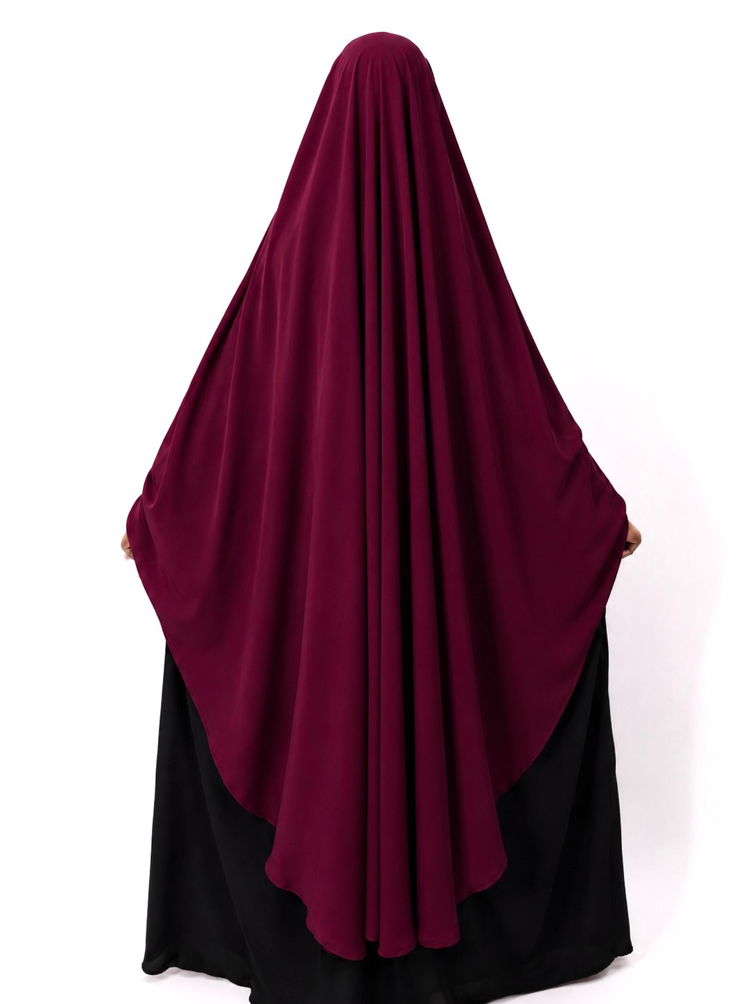 Maroon Awrah Khimar With Flap