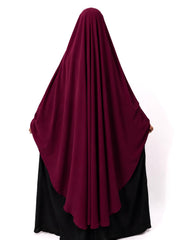 Maroon Awrah Khimar With Flap