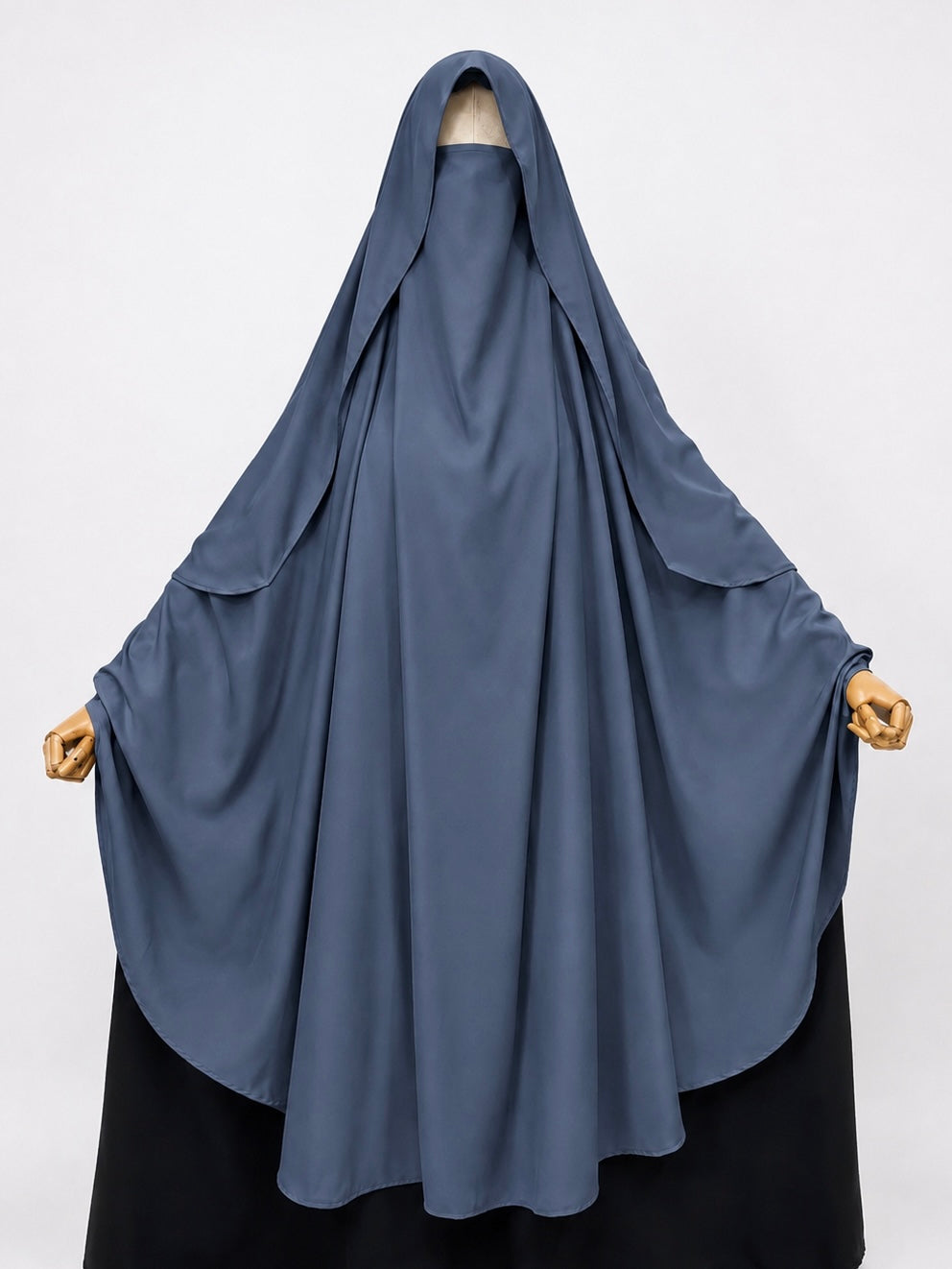 Gray Awrah Khimar With Flap