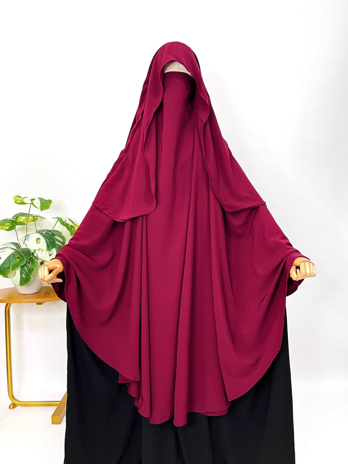 Maroon Awrah Khimar With Flap
