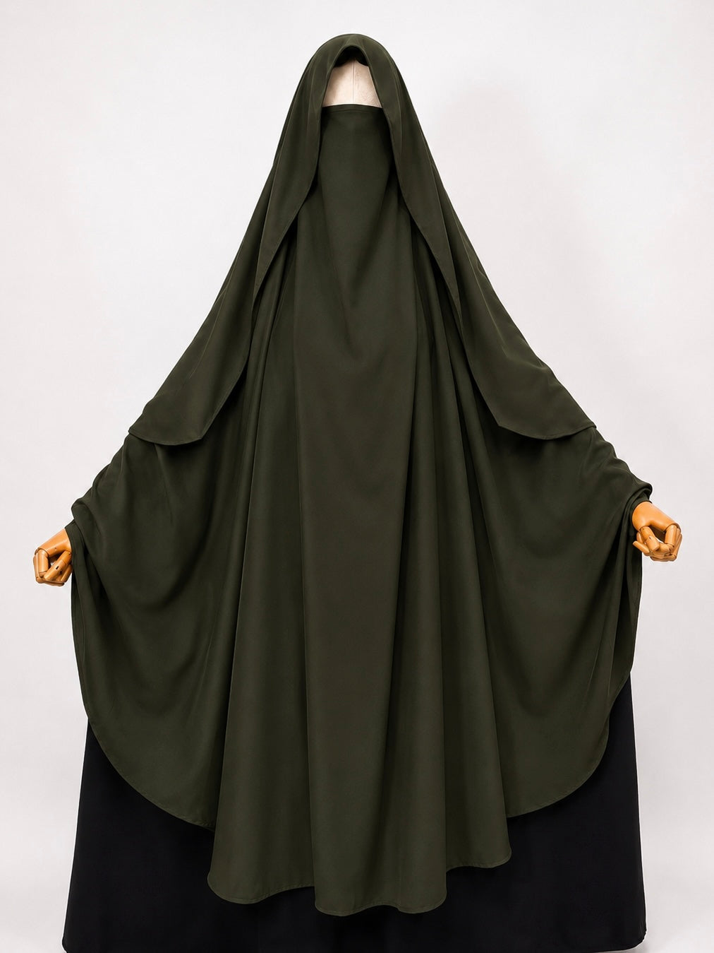 Olive Awrah Khimar With Flap
