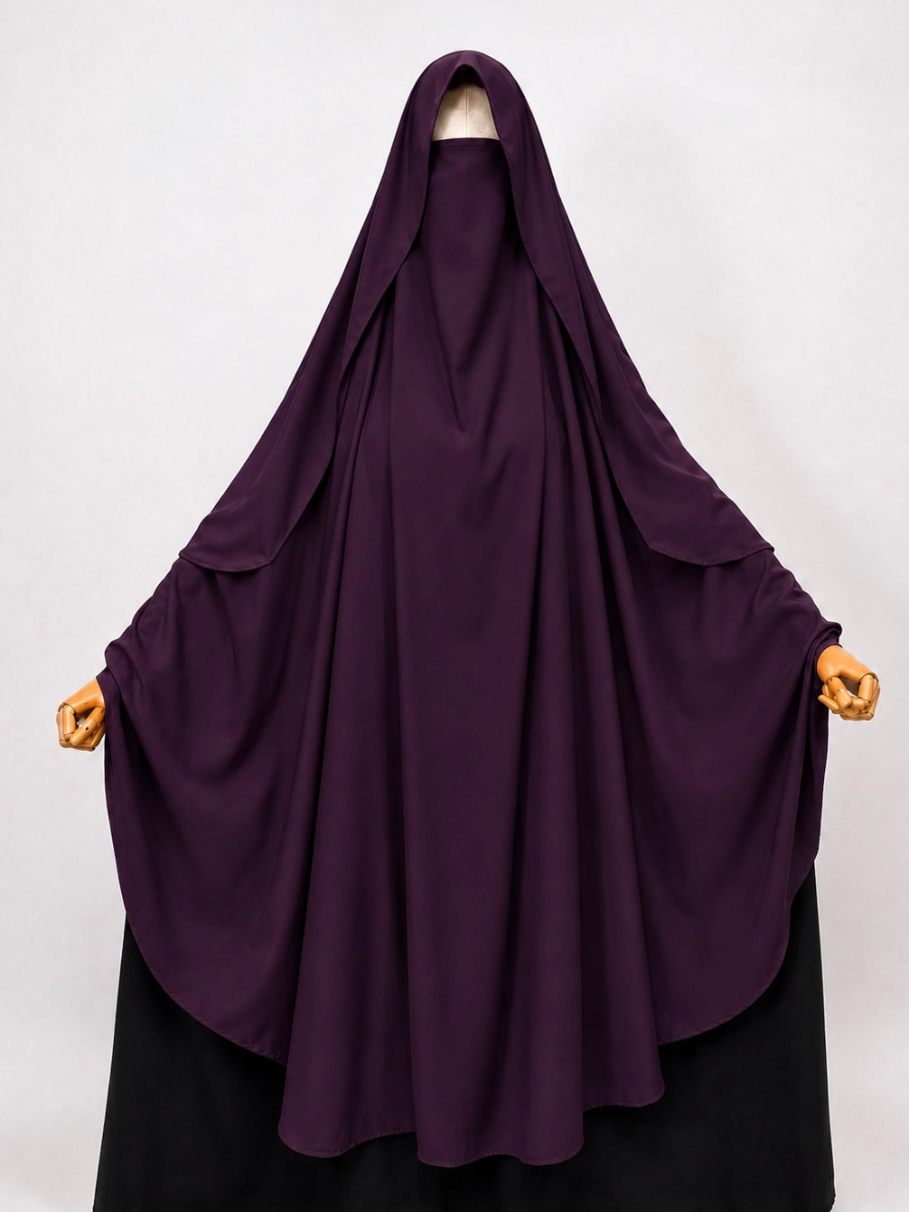 Plum Awrah Khimar With Flap