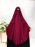 Maroon Awrah Khimar With Flap