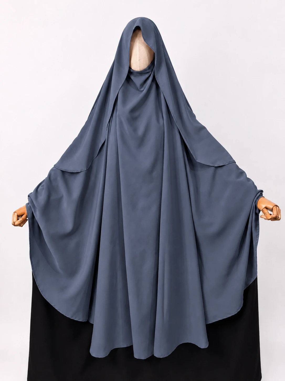 Gray Awrah Khimar With Flap